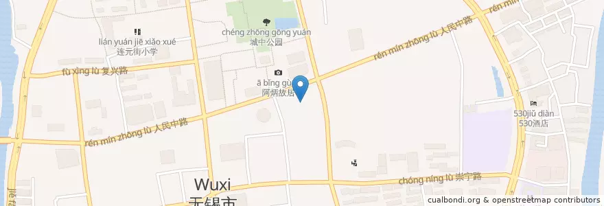 Mapa de ubicacion de KFC en Chine, Wuxi, 梁溪区(Liangxi).