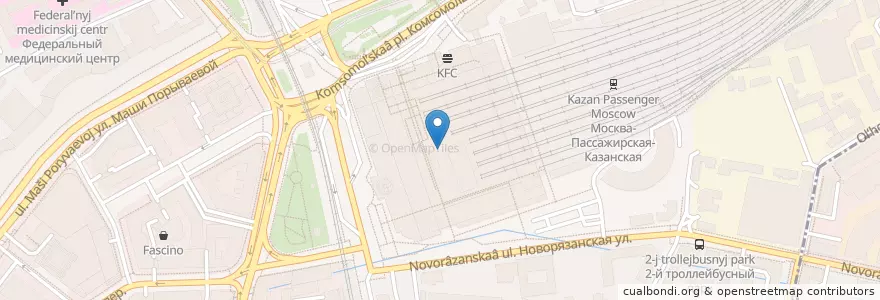 Mapa de ubicacion de Шаурмания en Russia, Distretto Federale Centrale, Москва, Центральный Административный Округ, Красносельский Район.