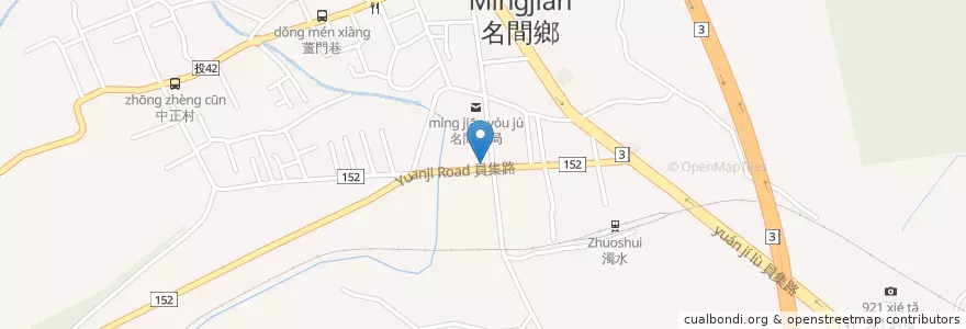 Mapa de ubicacion de 好旺角越南美食 en Taiwan, 臺灣省, Condado De Nantou, 名間鄉.