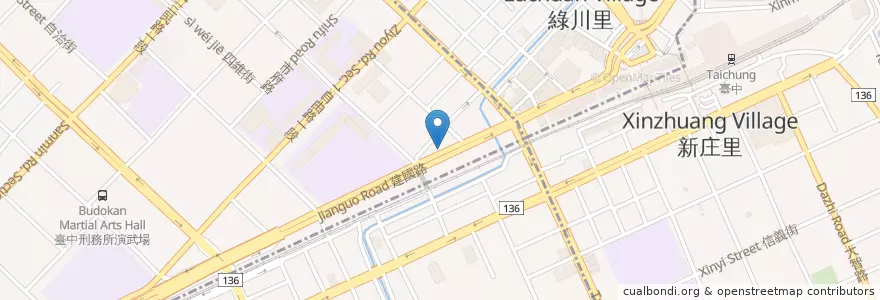 Mapa de ubicacion de 嘉義民生米糕 en تايوان, تاي شانغ, 西區, 南區.