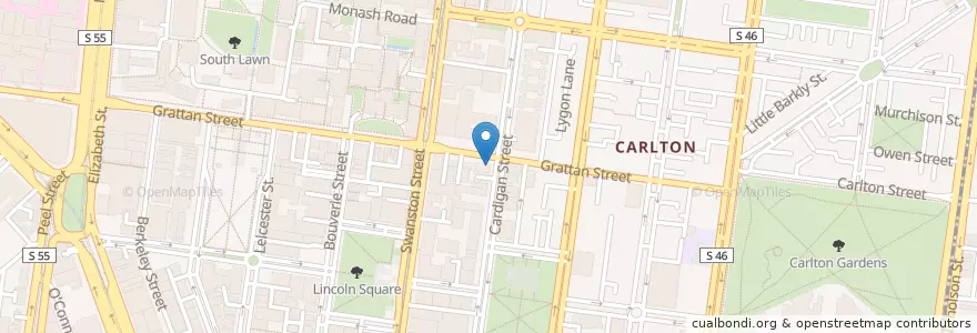 Mapa de ubicacion de KFC en Australië, Victoria, City Of Melbourne.