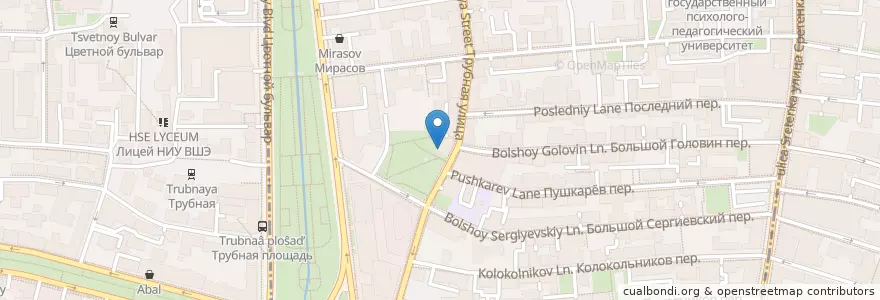 Mapa de ubicacion de БирКрафт en Rússia, Distrito Federal Central, Москва, Центральный Административный Округ, Мещанский Район.