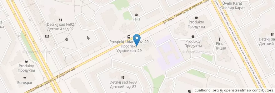 Mapa de ubicacion de Ели-Пили en Rusia, Северо-Западный Федеральный Округ, Óblast De Leningrado, San Petersburgo, Красногвардейский Район, Округ Пороховые.