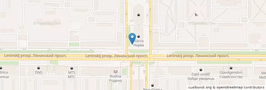 Mapa de ubicacion de KFC en Russland, Föderationskreis Nordwest, Oblast Leningrad, Sankt Petersburg, Кировский Район, Округ Княжево.
