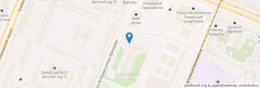 Mapa de ubicacion de Хеликс en Rusland, Северо-Западный Федеральный Округ, Oblast Leningrad, Sint-Petersburg, Калининский Район, Округ Прометей.