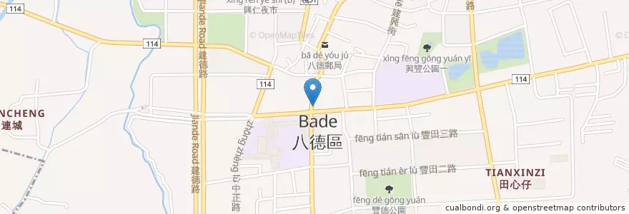 Mapa de ubicacion de 八德區公所 en 臺灣, 桃園市, 八德區.