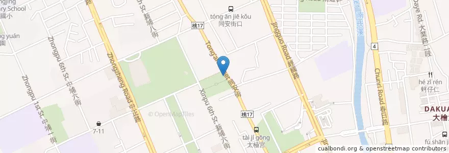 Mapa de ubicacion de Tong An Parent-child Park en Taiwan, Taoyuan, Taoyuan District.