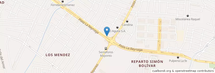 Mapa de ubicacion de Mayoreo en Никарагуа, Departamento De Managua, Managua (Municipio).