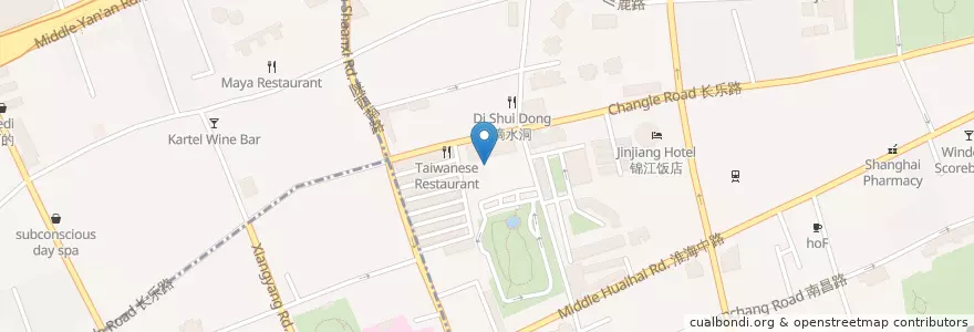 Mapa de ubicacion de Sazanka en China, Shanghai, Huangpu District.