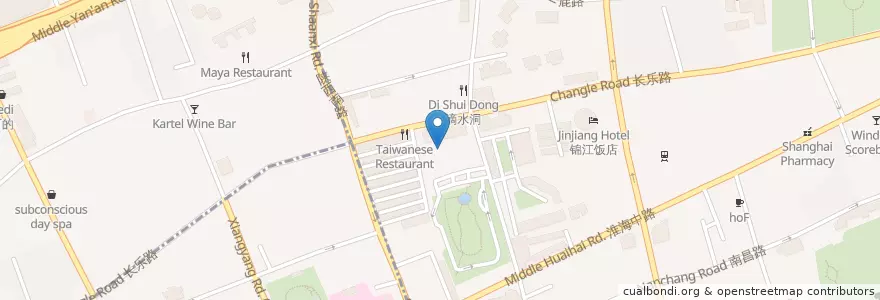 Mapa de ubicacion de BAIYULAN en China, Shanghai, Huangpu.