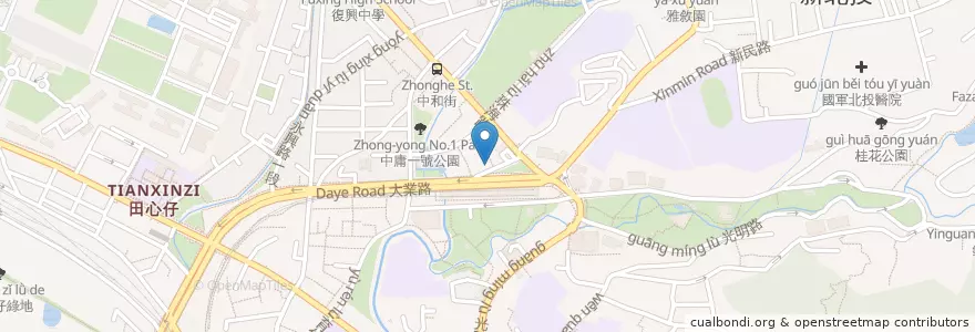 Mapa de ubicacion de 芽米日子 en 台湾, 新北市, 台北市, 北投区.