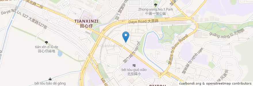 Mapa de ubicacion de 南海素食早點 en Tayvan, 新北市, Taipei, 北投區.