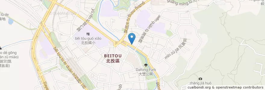 Mapa de ubicacion de 牛霸小吃店 en تایوان, 新北市, تایپه, 北投區.
