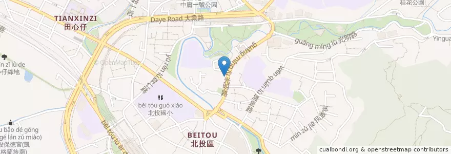 Mapa de ubicacion de 新婦海南雞飯 en 台湾, 新北市, 台北市, 北投区.