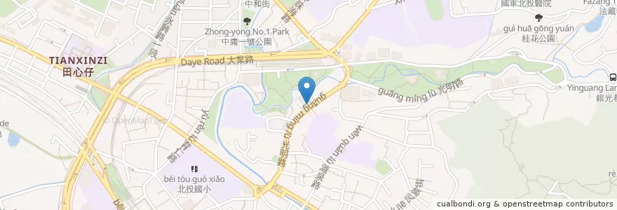 Mapa de ubicacion de 鼎膳便當簡餐 en Taiwan, 新北市, Taipé, 北投區.