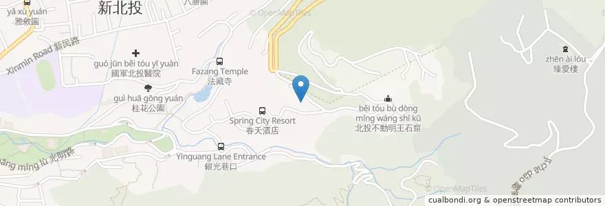 Mapa de ubicacion de 雍翠庭 en تایوان, 新北市, تایپه, 北投區.