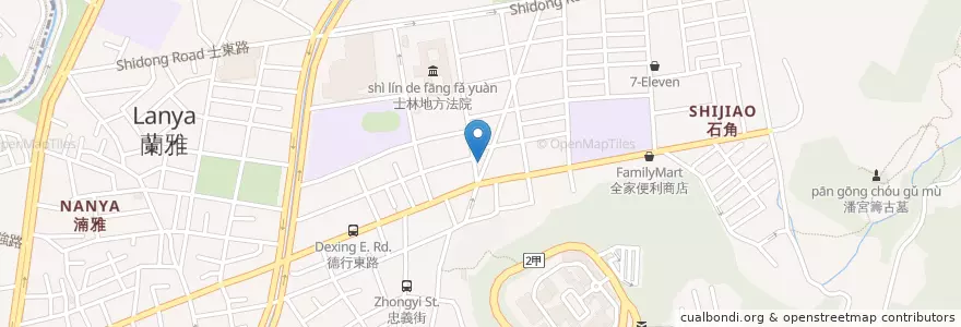 Mapa de ubicacion de 滷味香排骨店 en 타이완, 신베이 시, 타이베이시, 스린 구.