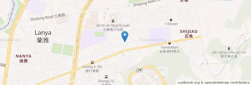 Mapa de ubicacion de 大田館 en تایوان, 新北市, تایپه, 士林區.