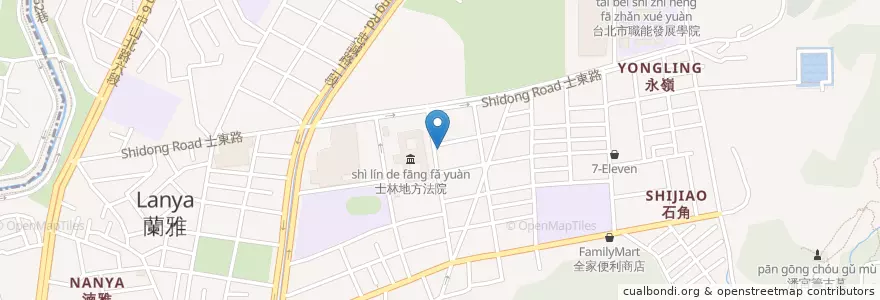 Mapa de ubicacion de 新生活早餐店 en 타이완, 신베이 시, 타이베이시, 스린 구.