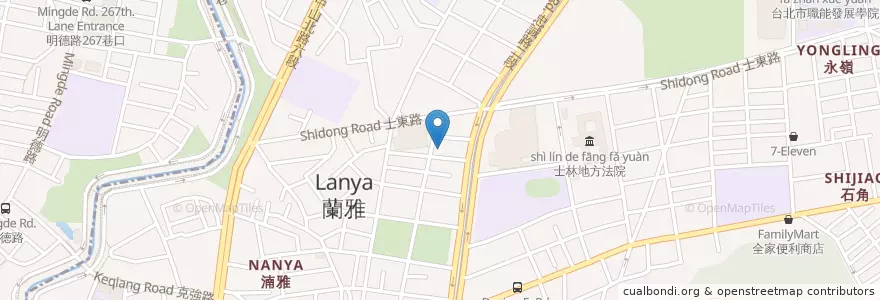 Mapa de ubicacion de 健康廚房 en تايوان, تايبيه الجديدة, تايبيه, 士林區.