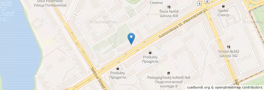 Mapa de ubicacion de Санскрит en Russland, Föderationskreis Nordwest, Oblast Leningrad, Sankt Petersburg, Невский Район, Ивановский Округ.