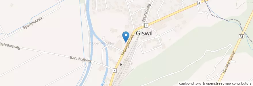 Mapa de ubicacion de Alte Post en Schweiz/Suisse/Svizzera/Svizra, Obwalden, Giswil.