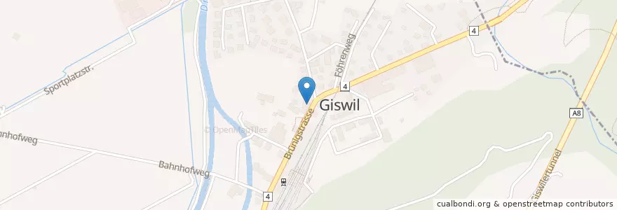 Mapa de ubicacion de bike atelier en Svizzera, Obvaldo, Giswil.