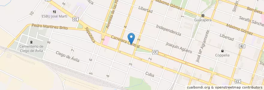 Mapa de ubicacion de Casa Añejo en 쿠바, Ciego De Ávila, Ciego De Ávila, Ciudad De Ciego De Ávila, Ciudad De Ciego De Ávila.