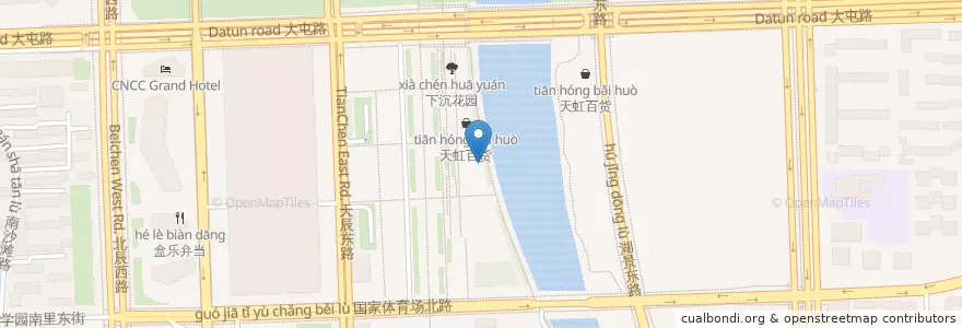 Mapa de ubicacion de 边境共和国 en China, Pequim, Hebei, 朝阳区 / Chaoyang.