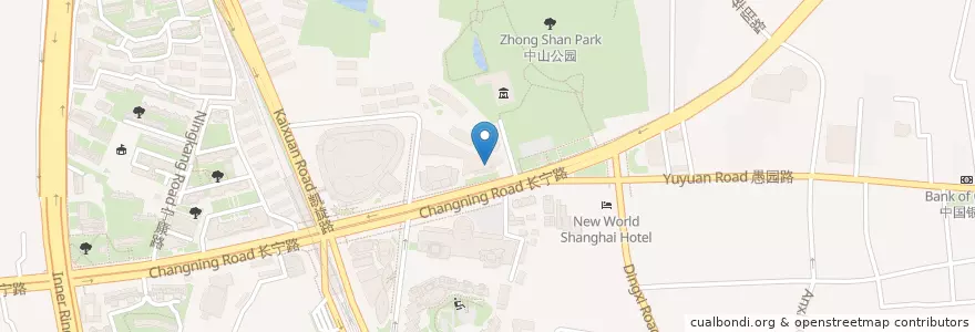 Mapa de ubicacion de 1617 Cafe Bistro en China, Shanghai, Changning.