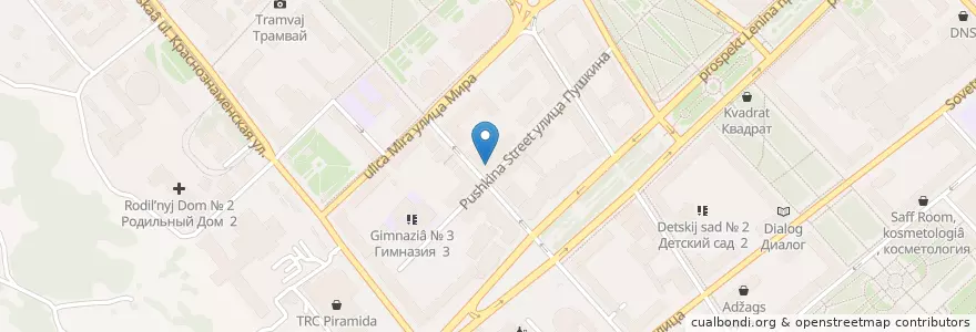 Mapa de ubicacion de БлинБерри en روسيا, منطقة فيدرالية جنوبية, Волгоградская Область, Городской Округ Волгоград.