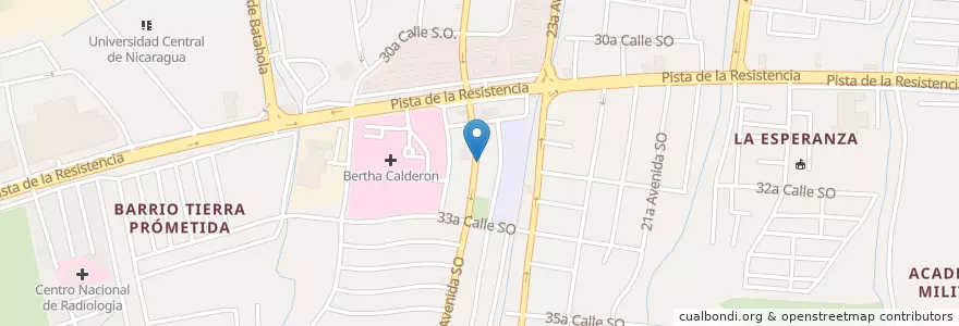 Mapa de ubicacion de Clínica Dental en نيكاراجوا, Departamento De Managua, Managua (Municipio).