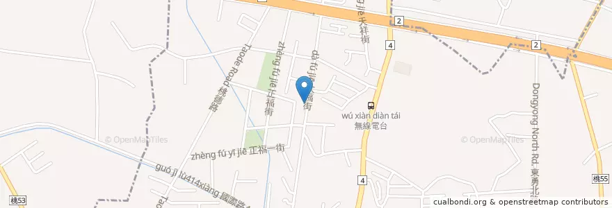 Mapa de ubicacion de 大福街福德宮 en Tayvan, 桃園市, 八德區.