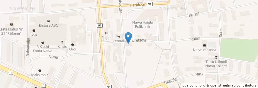 Mapa de ubicacion de De Luna en Narva Linn.