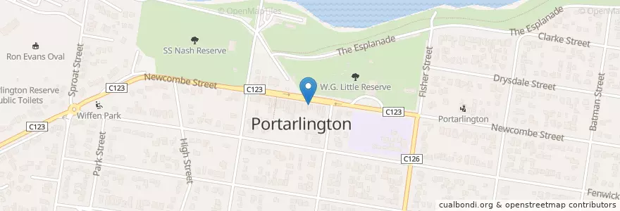 Mapa de ubicacion de Portarlington LPO en أستراليا, ولاية فيكتوريا, City Of Greater Geelong.