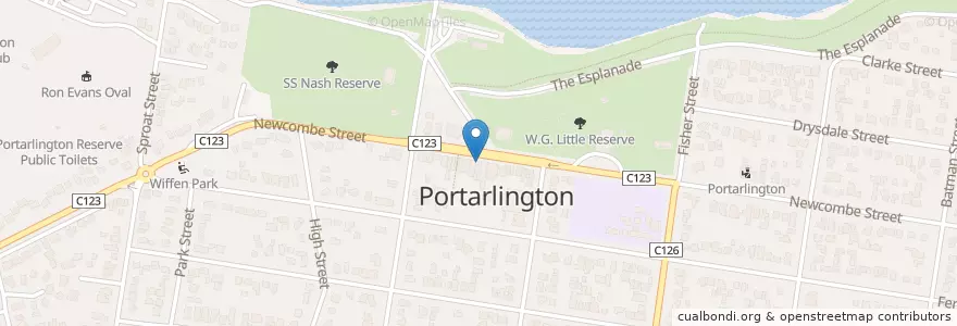 Mapa de ubicacion de Portarlington Pizza & Pasta en 오스트레일리아, Victoria, City Of Greater Geelong.