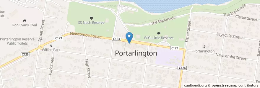 Mapa de ubicacion de The Boyz Portarlington en オーストラリア, ビクトリア, City Of Greater Geelong.