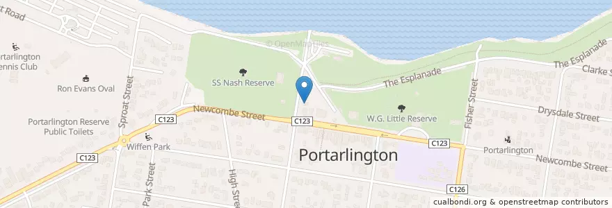 Mapa de ubicacion de Edina Waterfront Cafe en Australia, Victoria, City Of Greater Geelong.