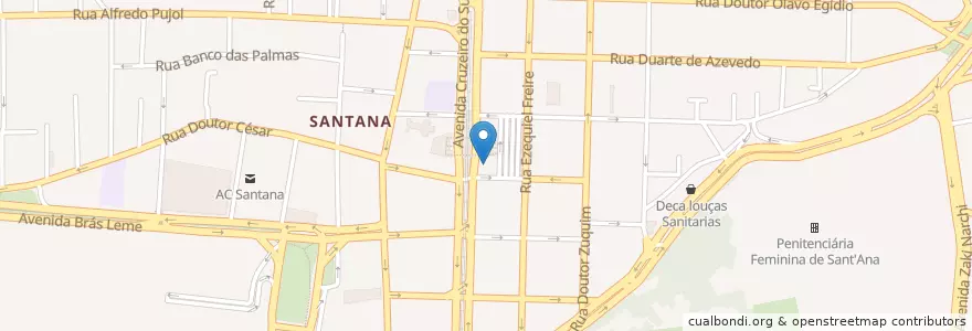 Mapa de ubicacion de Praça de Alimentação Metro en البَرَازِيل, المنطقة الجنوبية الشرقية, ساو باولو, Região Geográfica Intermediária De São Paulo, Região Metropolitana De São Paulo, Região Imediata De São Paulo, ساو باولو.