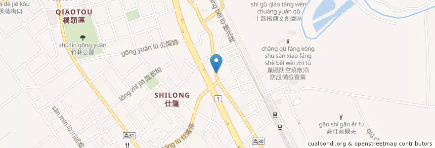 Mapa de ubicacion de 橋頭區農會 en Taiwan, Kaohsiung, 橋頭區.
