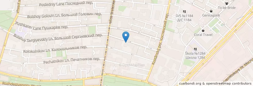 Mapa de ubicacion de Дента en Rusland, Centraal Federaal District, Moskou, Центральный Административный Округ, Красносельский Район.