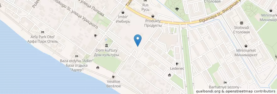 Mapa de ubicacion de Qiwi en Россия, Южный Федеральный Округ, Краснодарский Край, Городской Округ Сочи.