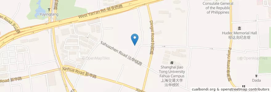 Mapa de ubicacion de 法华镇路 第三小学 en China, Shanghai, Changning.