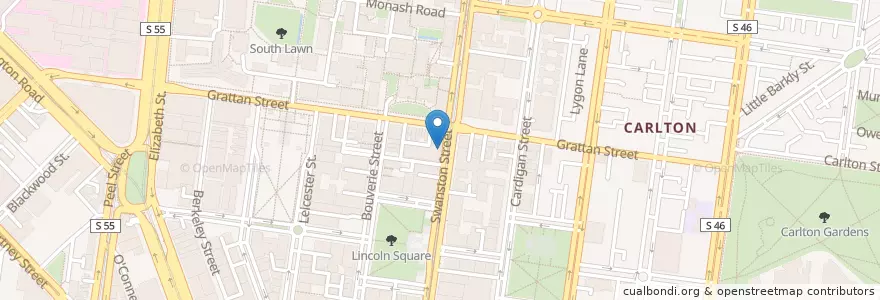 Mapa de ubicacion de Dumplings & Tea en Australie, Victoria, City Of Melbourne.