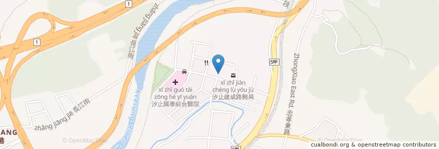 Mapa de ubicacion de 八方雲集 en Taiwan, 新北市, 汐止區.