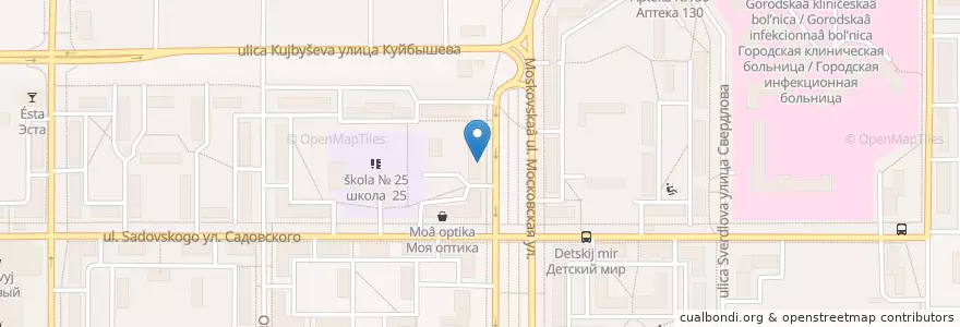 Mapa de ubicacion de Октябрь en Russia, Distretto Federale Centrale, Oblast' Di Tula, Городской Округ Новомосковск.