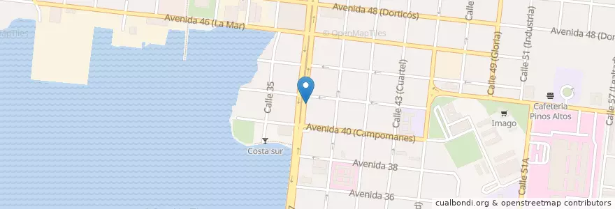 Mapa de ubicacion de Bar ZK en 쿠바, Cienfuegos, Cienfuegos, Ciudad De Cienfuegos.