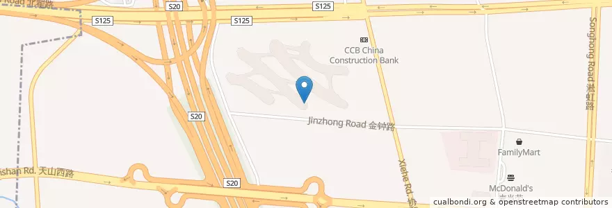 Mapa de ubicacion de 上海正大口腔门诊部 en چین, شانگهای, 长宁区.