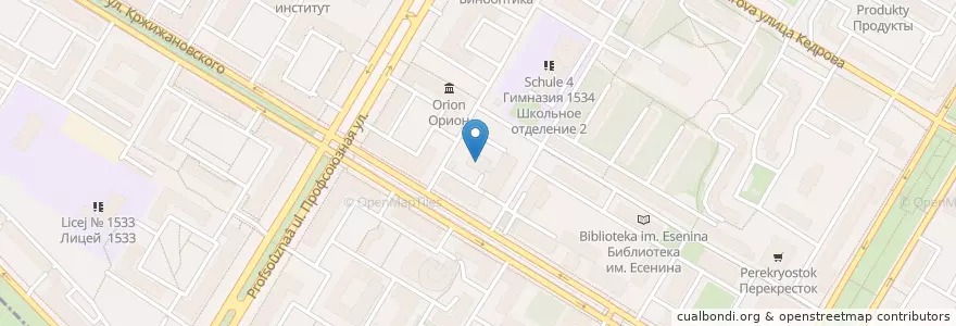 Mapa de ubicacion de Альгарди en 러시아, Центральный Федеральный Округ, Москва, Юго-Западный Административный Округ, Академический Район.