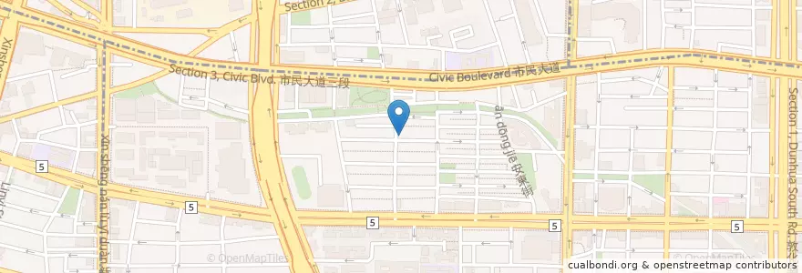 Mapa de ubicacion de 花傳日本料理 en Taiwan, Nuova Taipei, Taipei, 大安區.